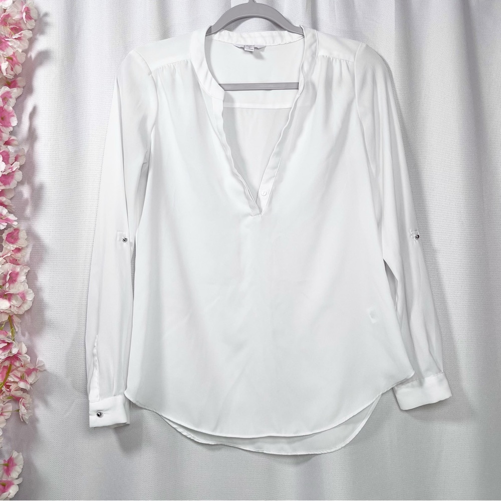4/$20 Candies sheer long sleeve blouse small tunic